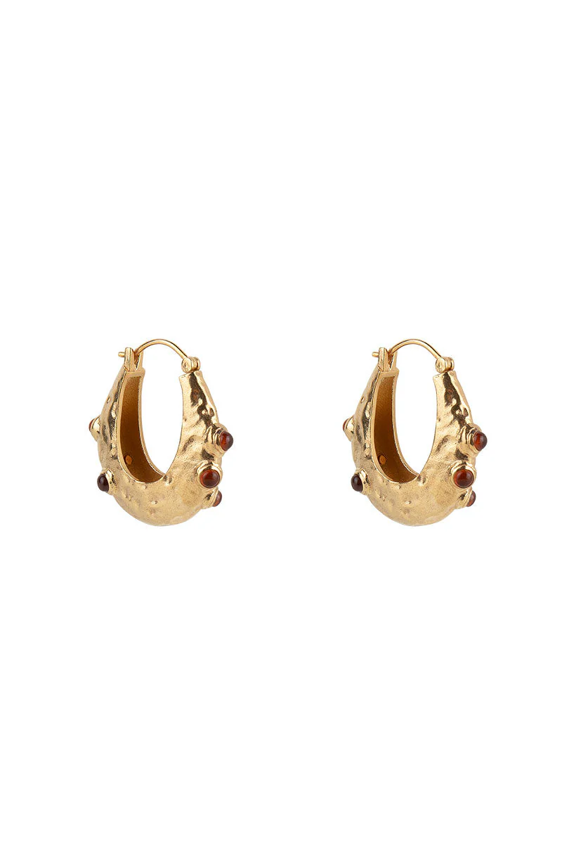 Desert Flower Stone Earrings - Image 5