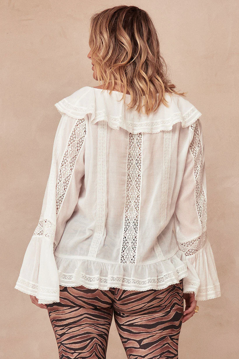 Fleur Lace Frill Blouse - Image 10