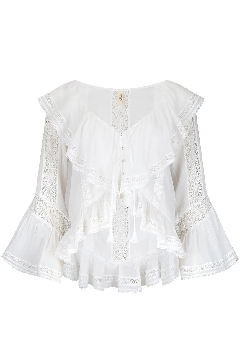 Fleur Lace Frill Blouse - Image 11