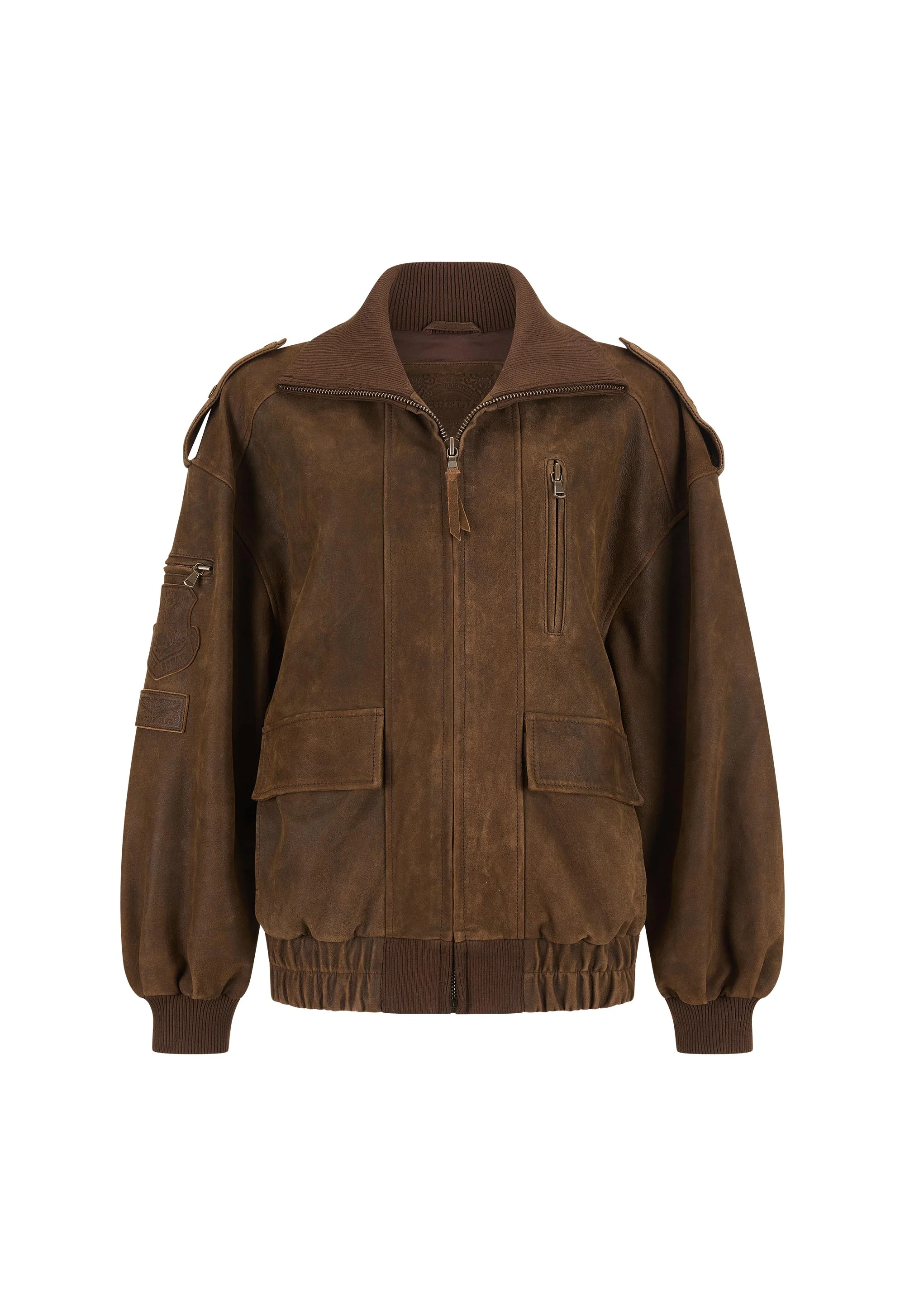 Fontaine Leather Bomber Jacket - Image 9