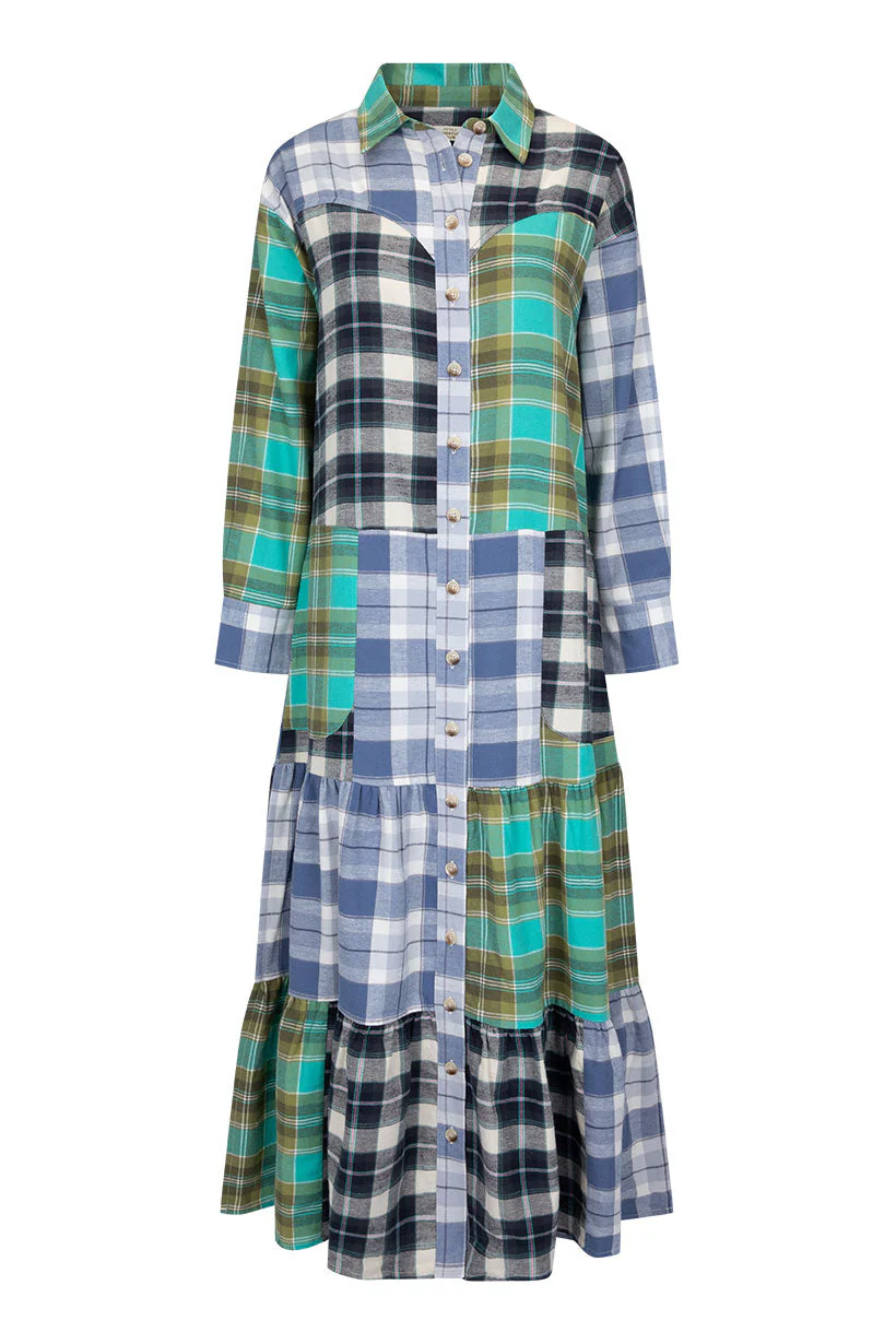 High Tide Flannel Maxi Dress - Image 4