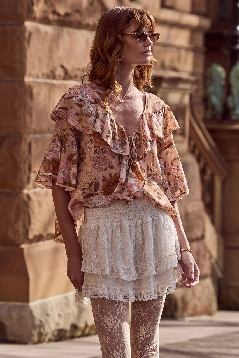 Labyrinth Lace Mini Skirt