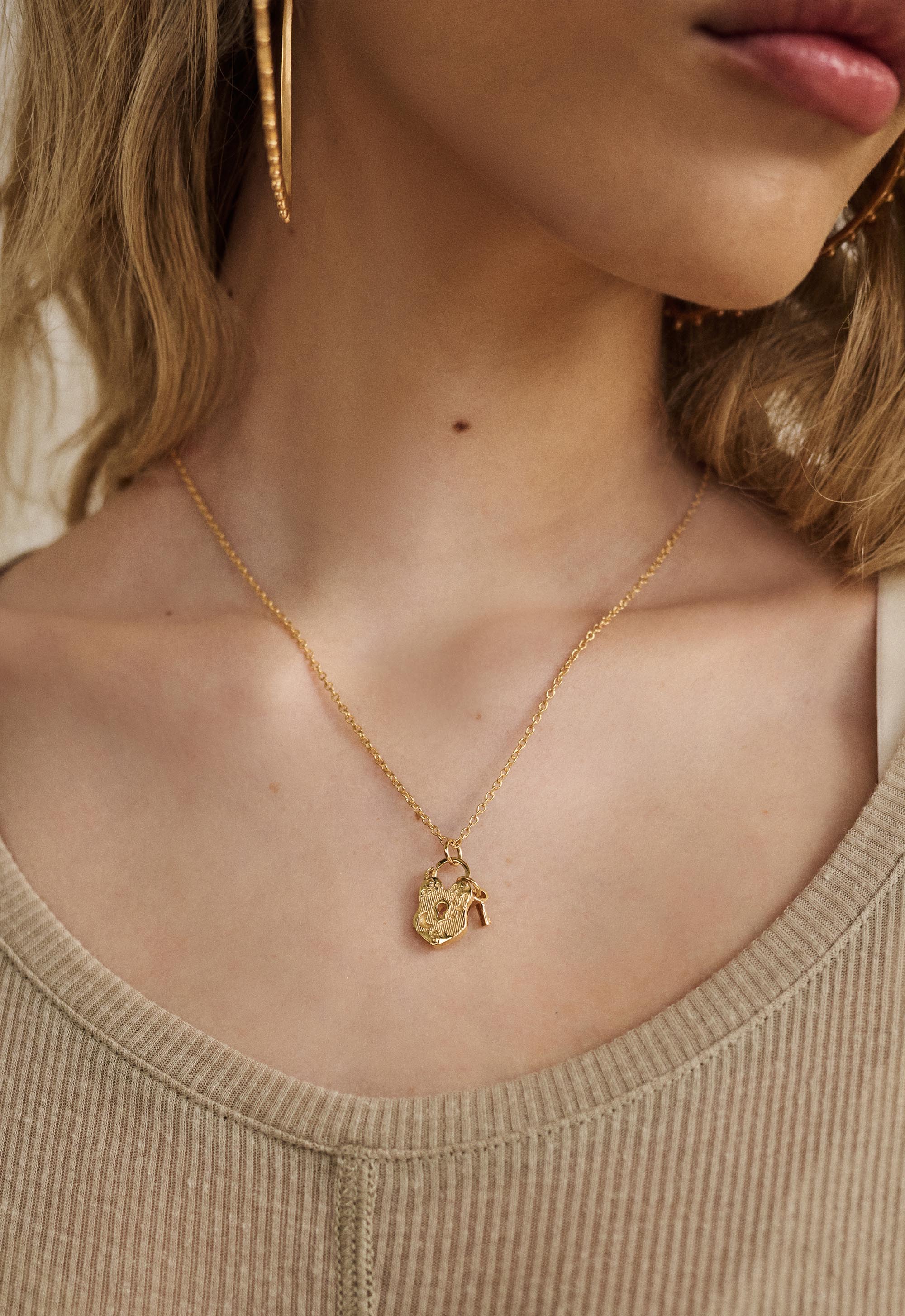 Love Lock Charm Necklace