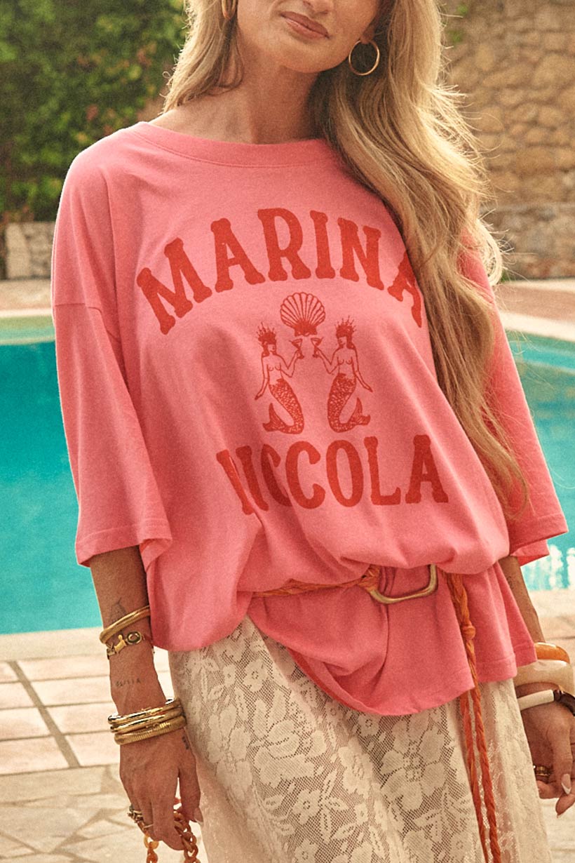 Marina Piccola Oversized Biker Tee - Image 5