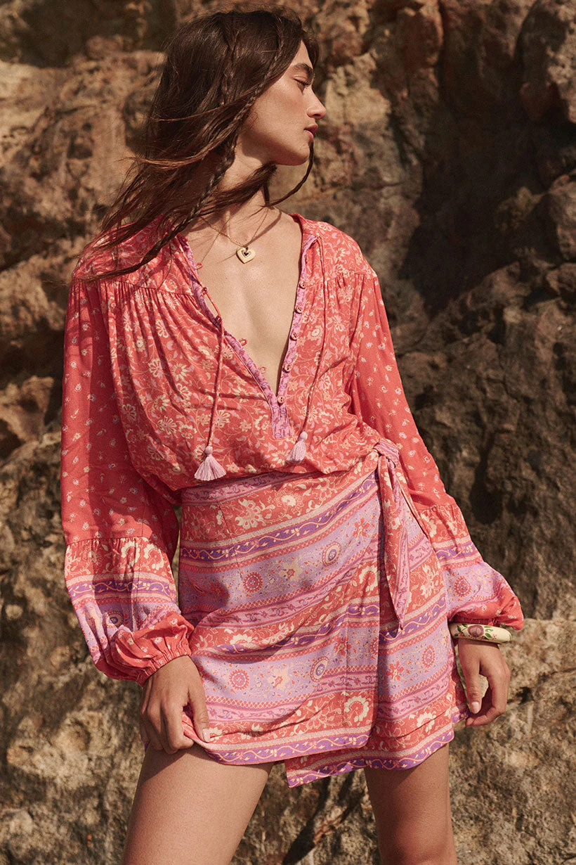 Sunshine Bandit Wrap Mini Skirt - Image 2